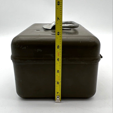 Vintage Military Chest M27 Metal Storage Box Olive Drab 12x7x6 Inch