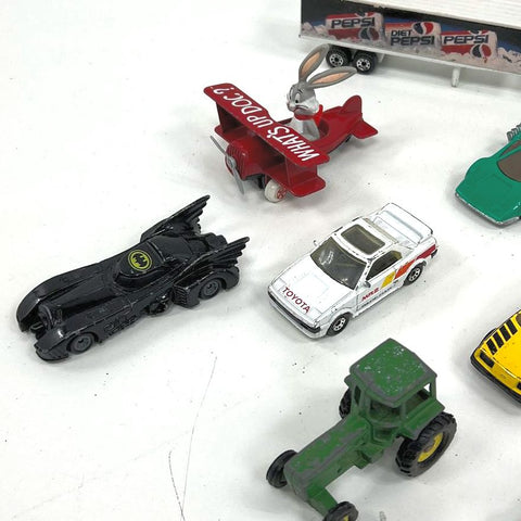 Vintage 80s 90s Lot Diecast Toy Cars Matchbox Hot Wheels Batmobile Bugs Bunny