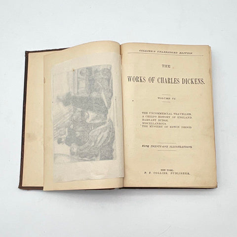 Antique P.F. Collier The Works of Charles Dickens Volume VI Barnaby Rudge 1880s