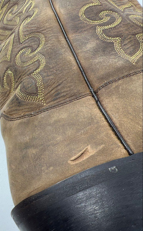 Justin 2252 Brown Distressed Leather Western Cowboy Boots Men's Size 10D