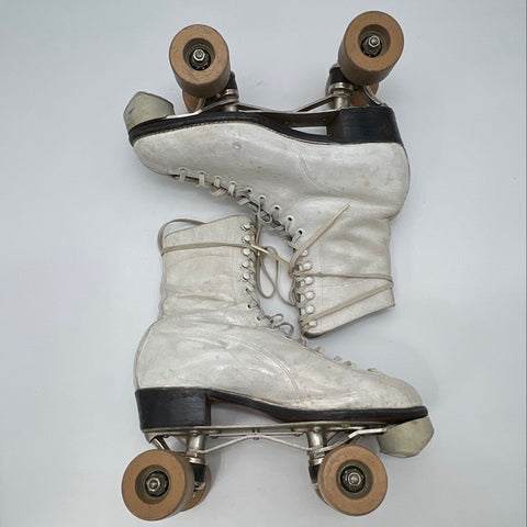 Vintage 1950s Betty Lytle Styled by Hyde Chicago Roller Skates White Size 5