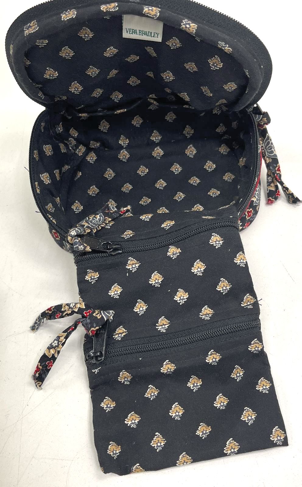 Vera Bradley Canterbury Quilted Tote Bag Cosmetic Case Pouch Lot of 4 Pieces
