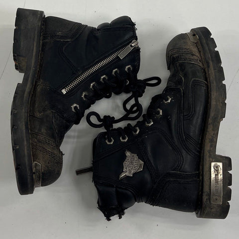 Harley-Davidson Stealth 81541 Motorcycle Riding Boots Distressed Biker Leather