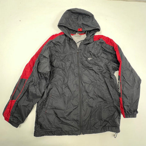 Vintage Y2K Nike Spellout Colorblock Hooded Windbreaker Jacket Sz L