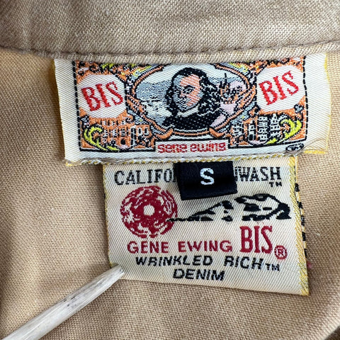 Vintage 80s Bis Gene Ewing Khaki Cotton Dolman Sleeve Bomber Jacket Womens S