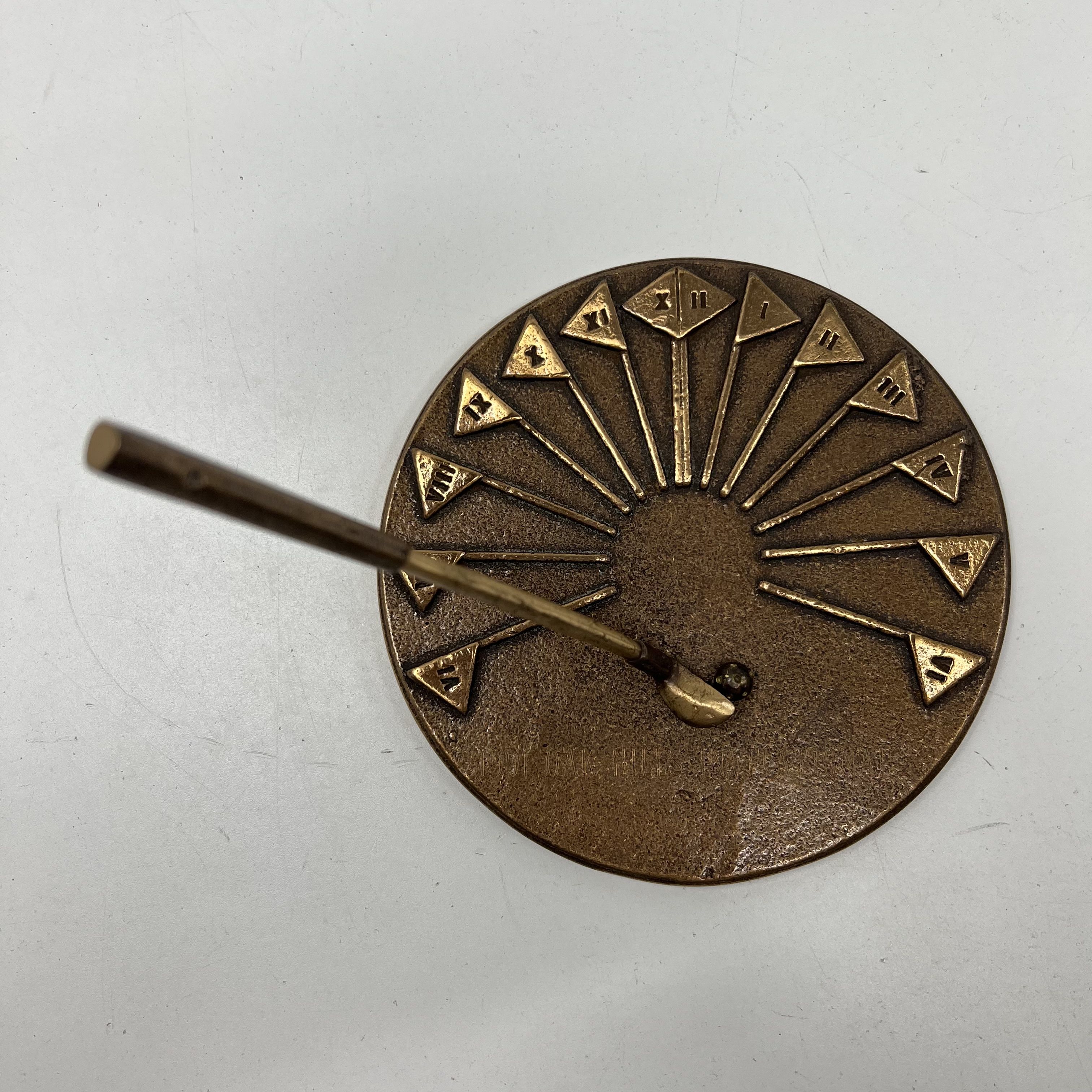 Andre Swan 1991 Oak Hills Invitational Golf Trophy Bronze Sundial Vintage