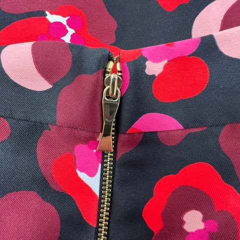 Kate Spade Women's Floral Cascade Dress Black Multicolor A-Line Fit Flare Sz 6