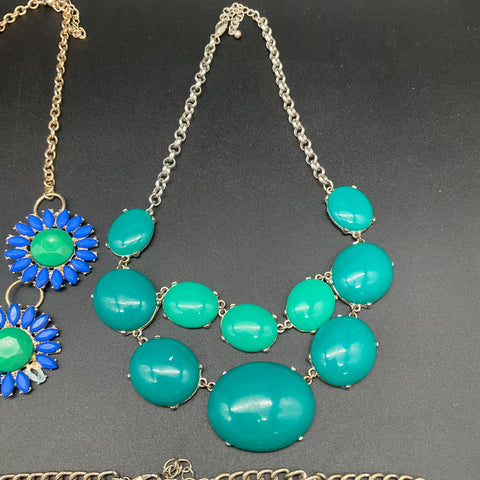 Statement Fashion Necklace Jewelry Lot of 5 Bib Choker Floral Boho Styles