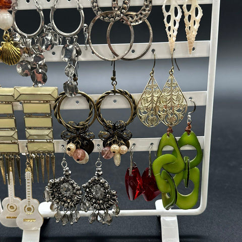Wearable Jewelry Lot 35+ Pairs Earrings Hoops Dangles Studs Boho Retro Styles