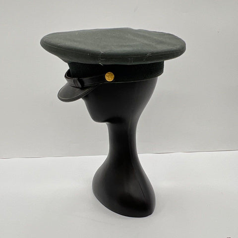 Vintage 70s US Army AG-44 Service Visor Cap Dress Green Hat Sz 7 1/8