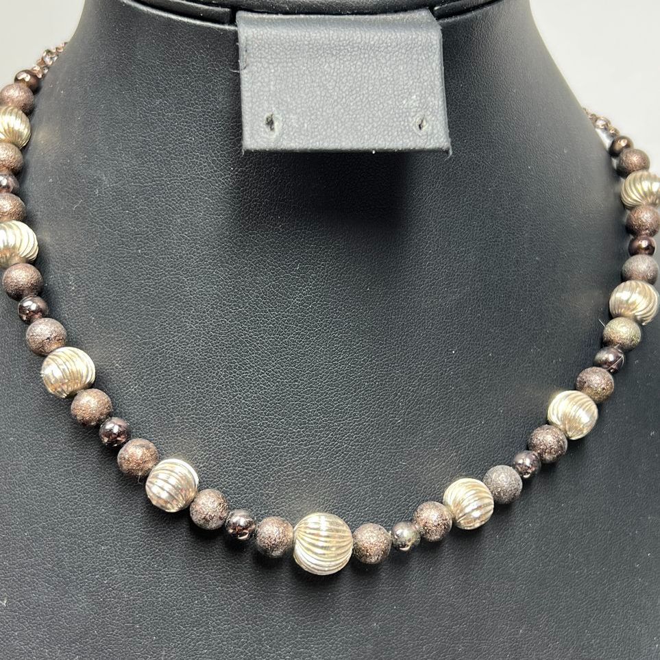 2 Monet Statement Chain Necklaces Silver & Gold Tones