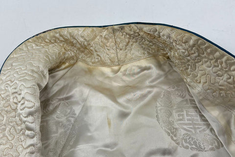 Vintage 50s Japan Reversible Embroidered Satin Quilted Bed Jacket