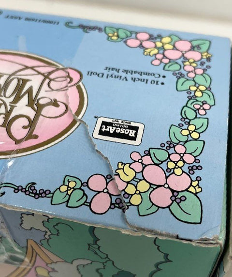 Vintage 1992 RoseArt Precious Moments Dolls Lot of 2 Bride & Pink Dress 9" NIB