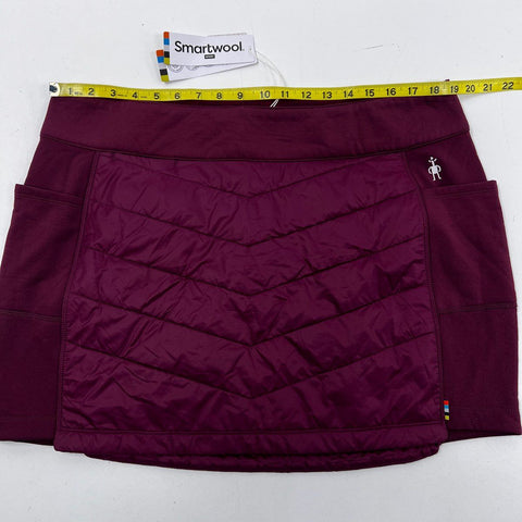 Smartwool Women's Smartloft Pull-On Skirt Black Cherry Quilted Sz XL NWT