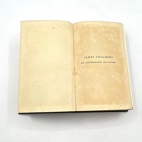 Antique James Chalmers His Autobiography & Letters Religious Tract Society Book
