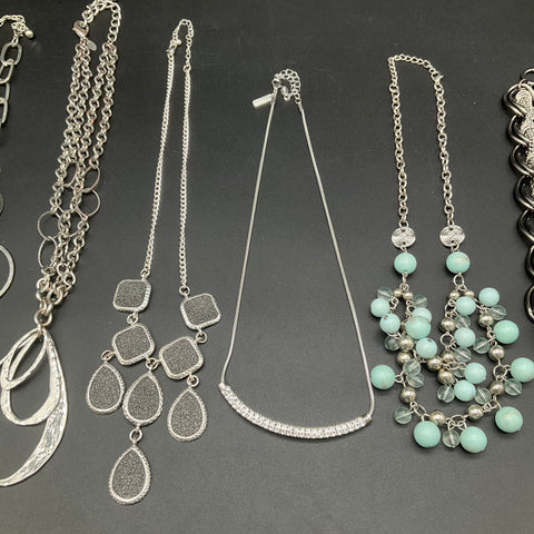 Chico's Lane Bryant Modern Fashion Jewelry Statement Necklace Lot of 9