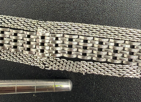 Vintage Goldette Silver Tone Bracelet Lot of 4 Cuffs Bangles Hinged Mesh