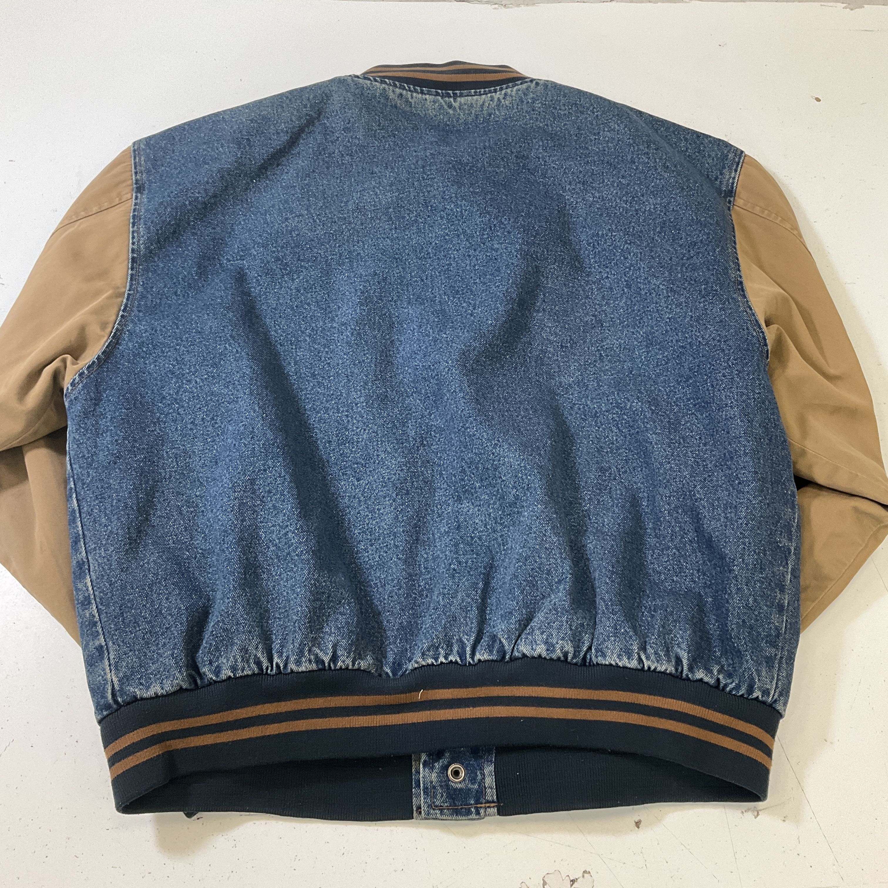 Vintage Dunbrooke Distinctive Images Denim & Twill Varsity Jacket Men's Size L