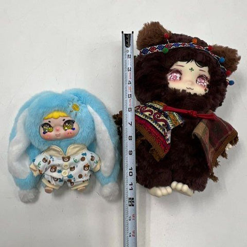 Art Doll Lot Plush Anime Style Figures Custom Face Lot of 2