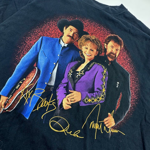 Vintage 1997 Brooks & Dunn Reba Tour T-Shirt Mobil 1 USA Made Sz XL