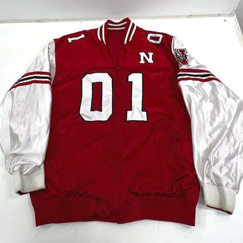 Vintage 90s Exquisite Threads Huskers Red Football Jersey Jacket Mens XXL