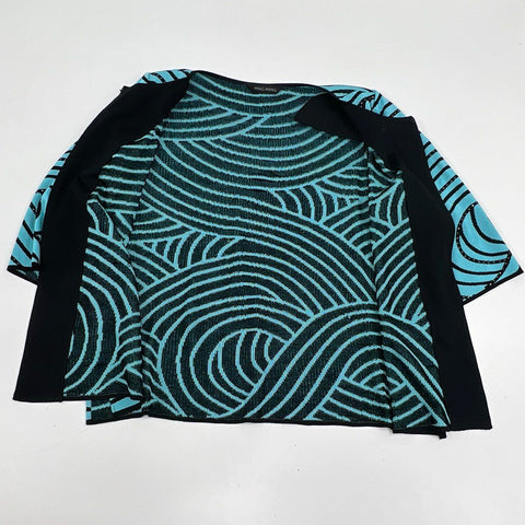 Ming Wang Women's Lot of 3 Tops Cardigan Jacket Tank Set Blue Black