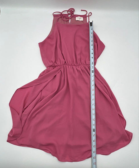 Everly Women's Mauve Pink Halter Neck Sleeveless Elastic Waist Dress Size M