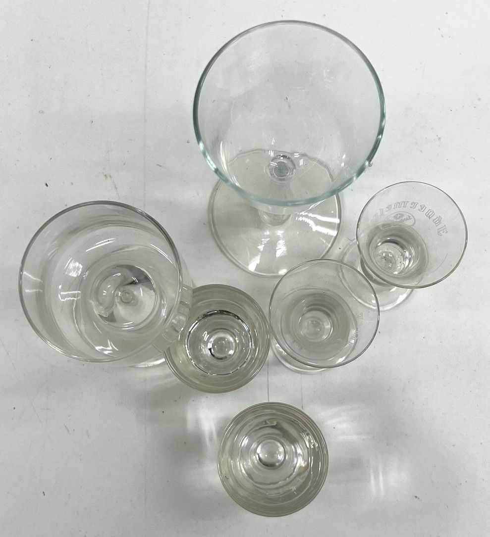 Vintage Assorted Styles Clear Drinkwear Glassware Barware Lot Shot Stemmed Glass