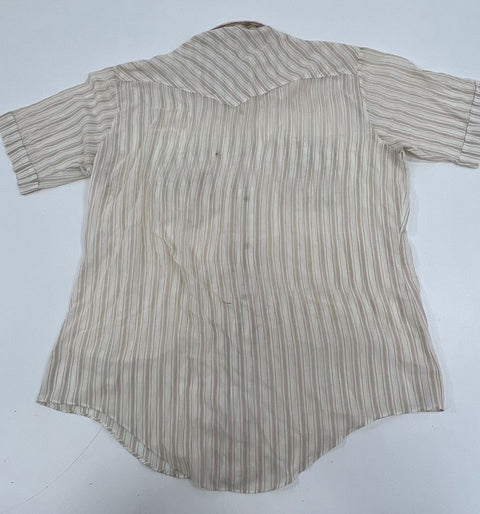 Vintage 70s/80s Lot of 2 Western Pearl Snap Shirts Big Smith Tru-West Sz L