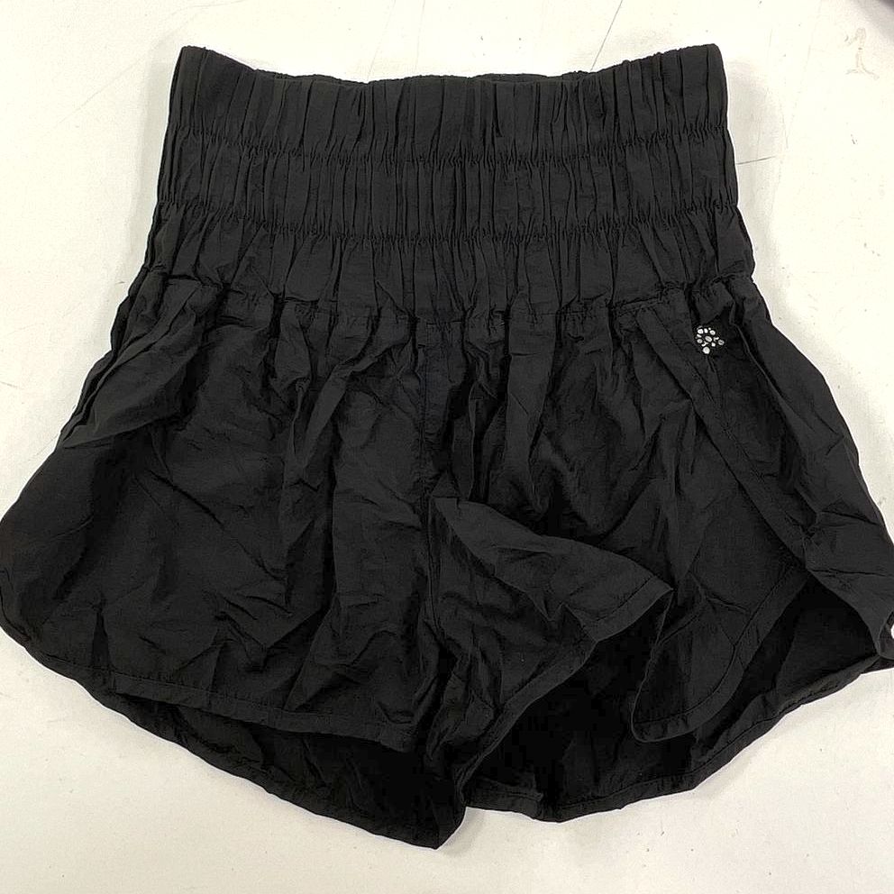FP Movement Lot 2 The Way Home Smocked High Rise Lined Shorts Women's S XS