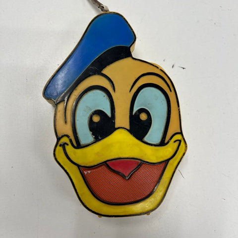 Vintage 1970s Walt Disney Donald Duck Head Transistor Radio Hong Kong