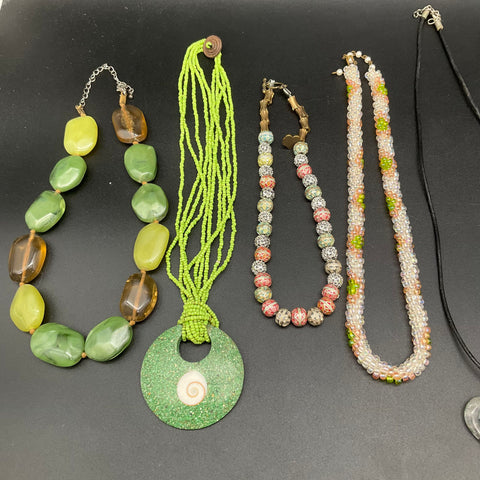 Vintage to Modern Mixed Jewelry Lot 15 Necklaces Includes Sterling Silver 925