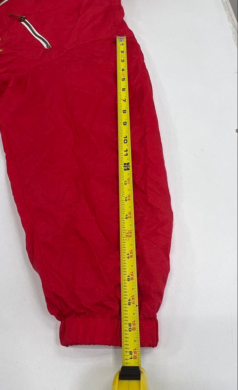 Vintage 90s East West Men's Red USA Patriotic Hooded Windbreaker Jacket M