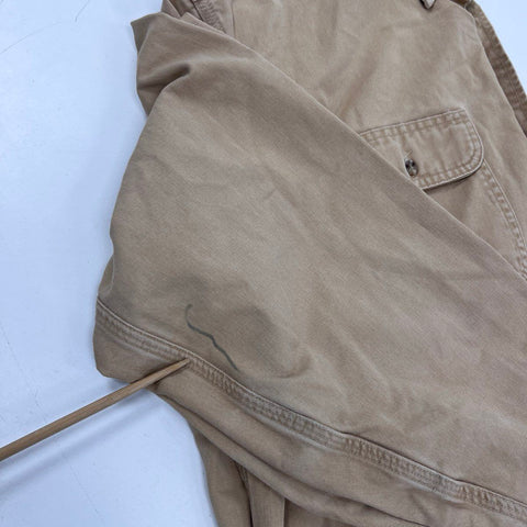Carhartt Men's Tan Long Sleeve Button Down Work Shirt XXL