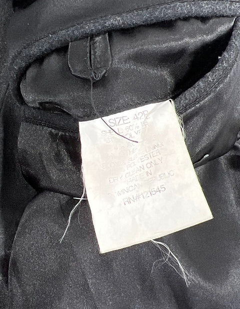 London Fog Signature Charcoal Gray Wool Blend Overcoat Top Coat Men's Size 42R