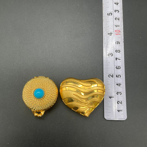 Estee Lauder Solid Perfume Compact Lot Youth-Dew Round & Beautiful Heart 2pc
