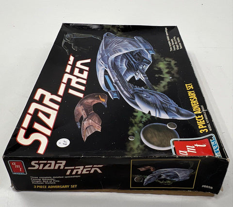 AMT Ertl Star Trek 3 Piece Adversary Set 1989 Model Kit Romulan Klingon Ferengi