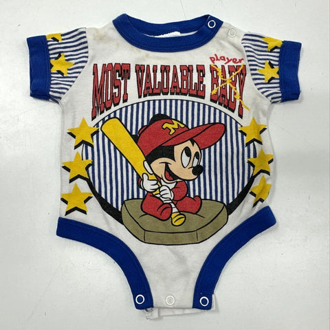 Vintage 90s Disney Clothing Lot Mickey Minnie Winnie Pooh Bodysuit Tops Sz 12m-6