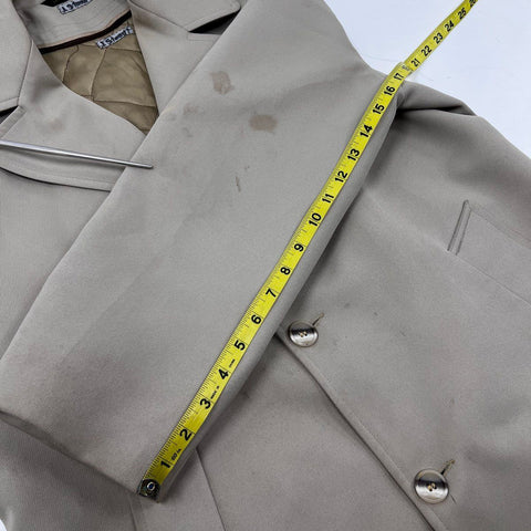 Vintage 70s Great Dane Cosmopolitan Trench Coat Raincoat Zip Out Liner Tan