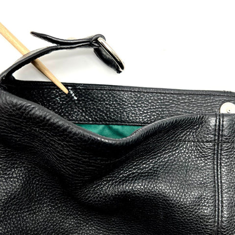Coach Black Pebble Leather Daisy Hobo Shoulder Bag Large Silver Hardware