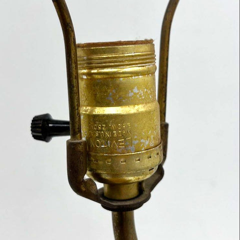 Vintage Holland Mold Ceramic Table Lamp Figural Boy on Barrel Country Style