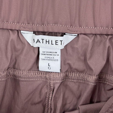 Athleta NWT Power of She Dusty Plum Wide Leg Track Pants Women's L