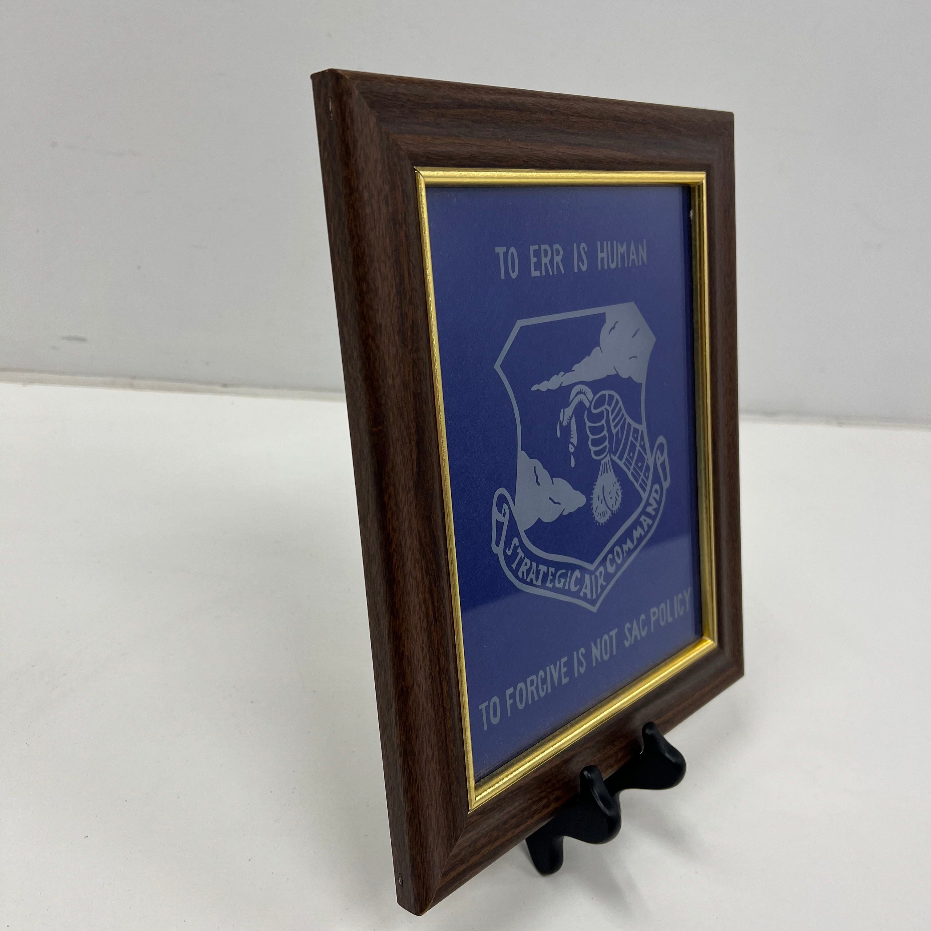 Vintage Stratcom Air Force Humor Wall Art Framed 12x10"