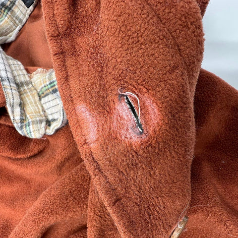 Vintage 70s EasyAces Velour Terry Cloth Pullover Shirt Plaid Collar USA Sz S