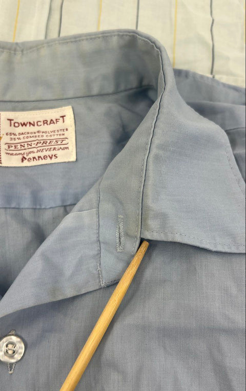 Vintage 70s Men's Button Up Shirt Lot of 5 Towncraft Montgomery Ward Sz M