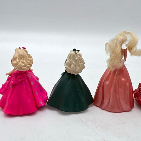 Vintage Barbie Christmas Ornament Lot Holiday Gowns Graduation 6 Pieces