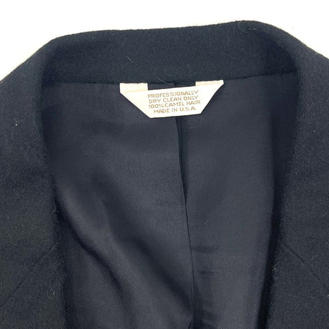 Hunt Valley Black Vintage 70s 100% Camel Hair Blazer Sport Coat Men's 46R