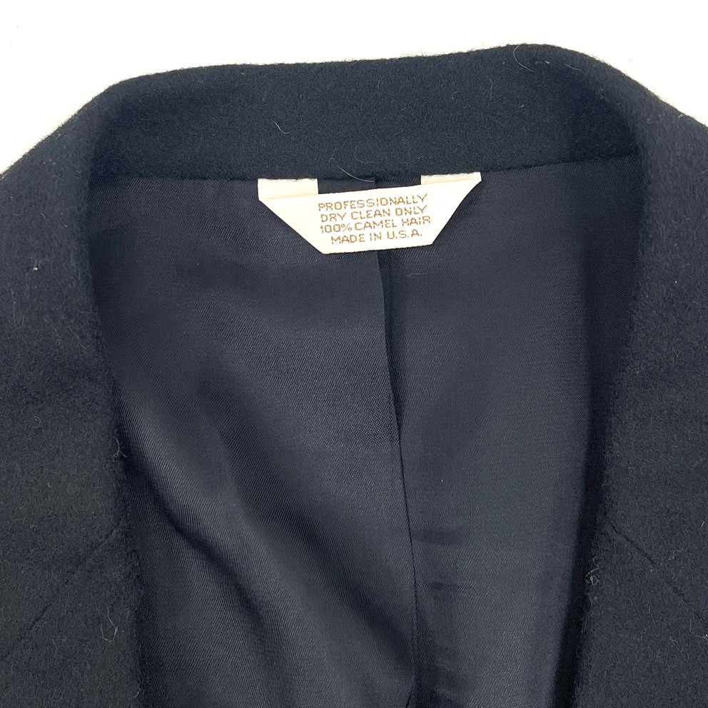 Hunt Valley Black Vintage 70s 100% Camel Hair Blazer Sport Coat Men's 46R
