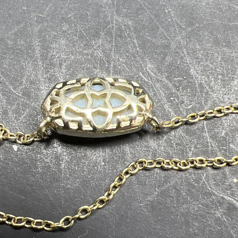 Kendra Scott Grey Druzy Stone Necklace 4.7g