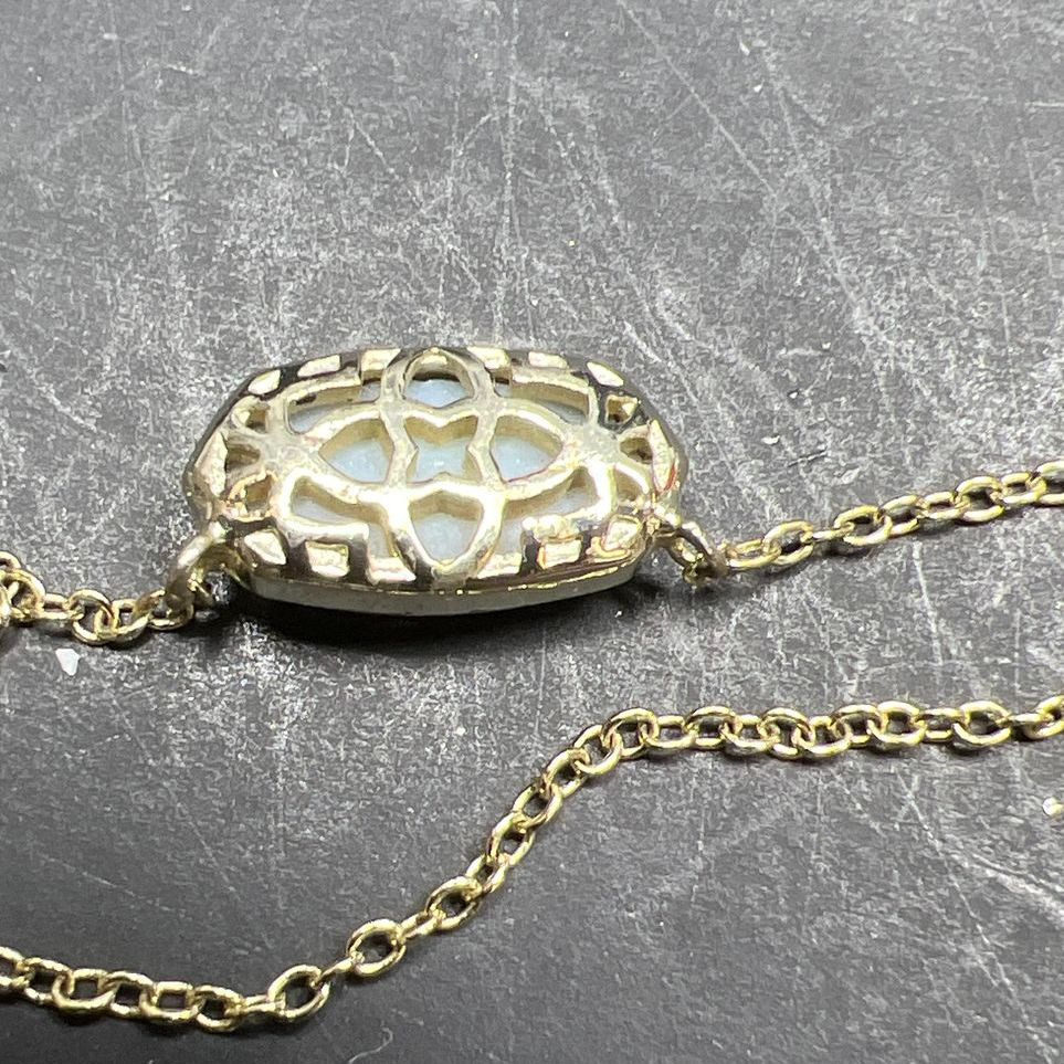 Kendra Scott Grey Druzy Stone Necklace 4.7g